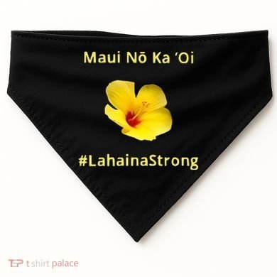 Maui Lahaina Strong Hawaii Strong Wildfire Support USA-Made Doggie Bandana