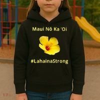 Maui Lahaina Strong Hawaii Strong Wildfire Support Kids Hoodie thumb 3