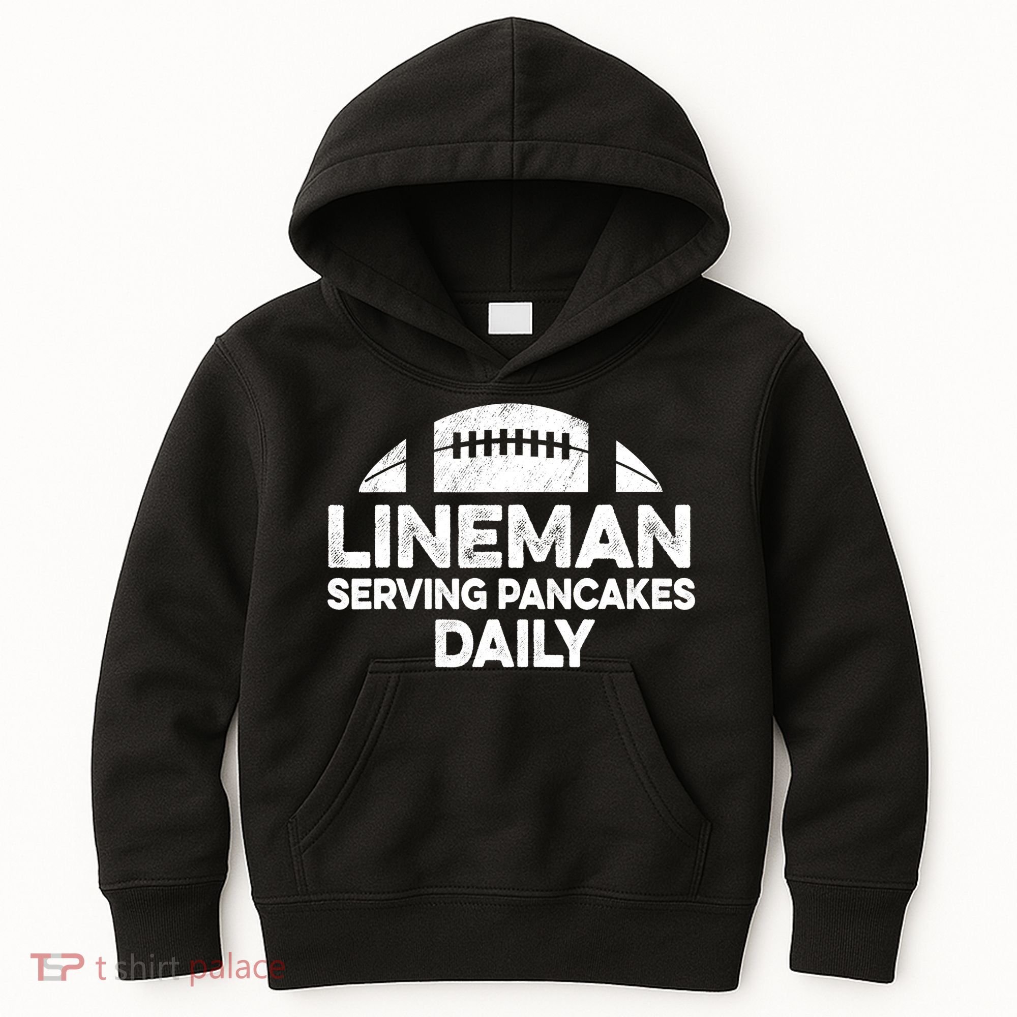 Mens Lineman Serving Pancakes Daily Football Offensive Lineman TShirt Kids Hoodie