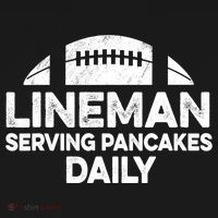 Mens Lineman Serving Pancakes Daily Football Offensive Lineman TShirt Kids Hoodie thumb 5