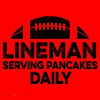 Mens Lineman Serving Pancakes Daily Football Offensive Lineman TShirt Santa Hat thumb 1
