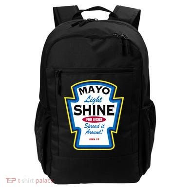 Mayo Light Shine Funny Christian Parody Backpack
