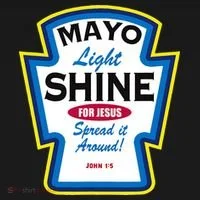 Mayo Light Shine Funny Christian Parody Women's Hoodie thumb 2