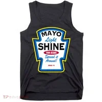 Mayo Light Shine Funny Christian Parody Tank Top thumb 0