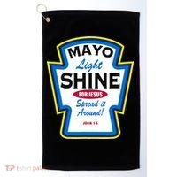 Mayo Light Shine Funny Christian Parody Golf Towel thumb 0