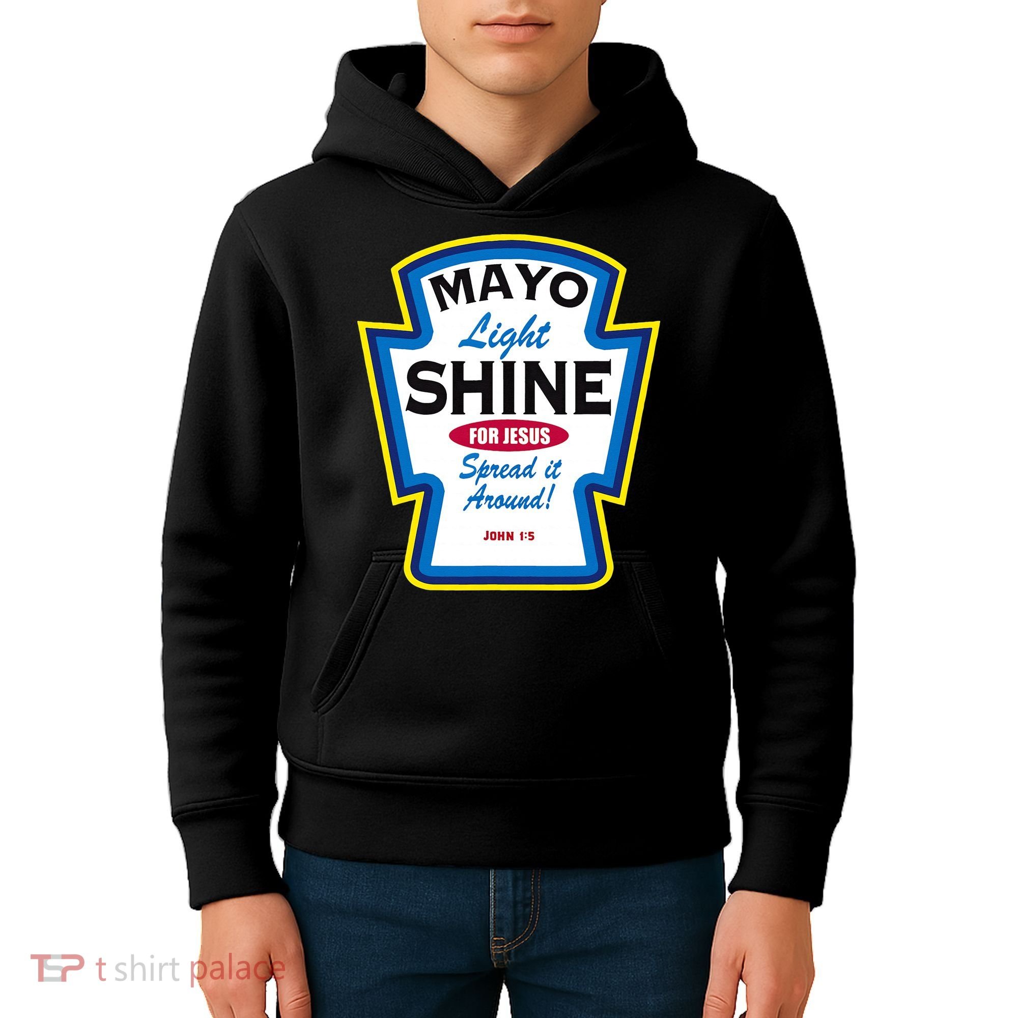 Mayo Light Shine Funny Christian Parody Kids Hoodie