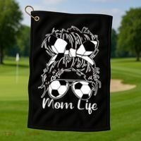 Mom Life Soccer Mom Golf Towel thumb 1