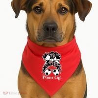 Mom Life Soccer Mom USA-Made Doggie Bandana thumb 1