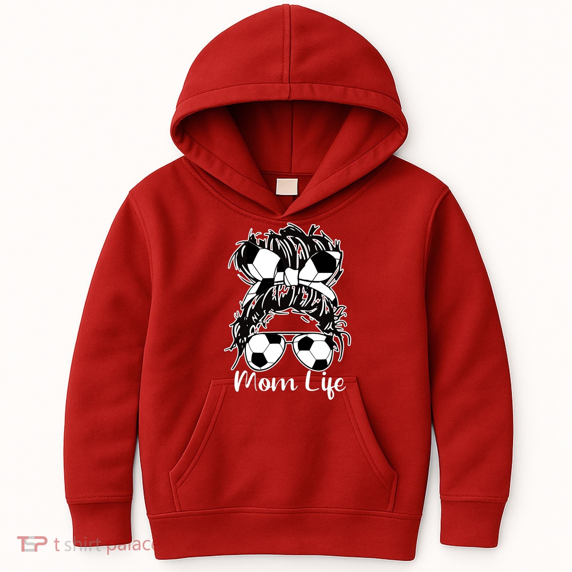 Mom Life Soccer Mom Kids Hoodie