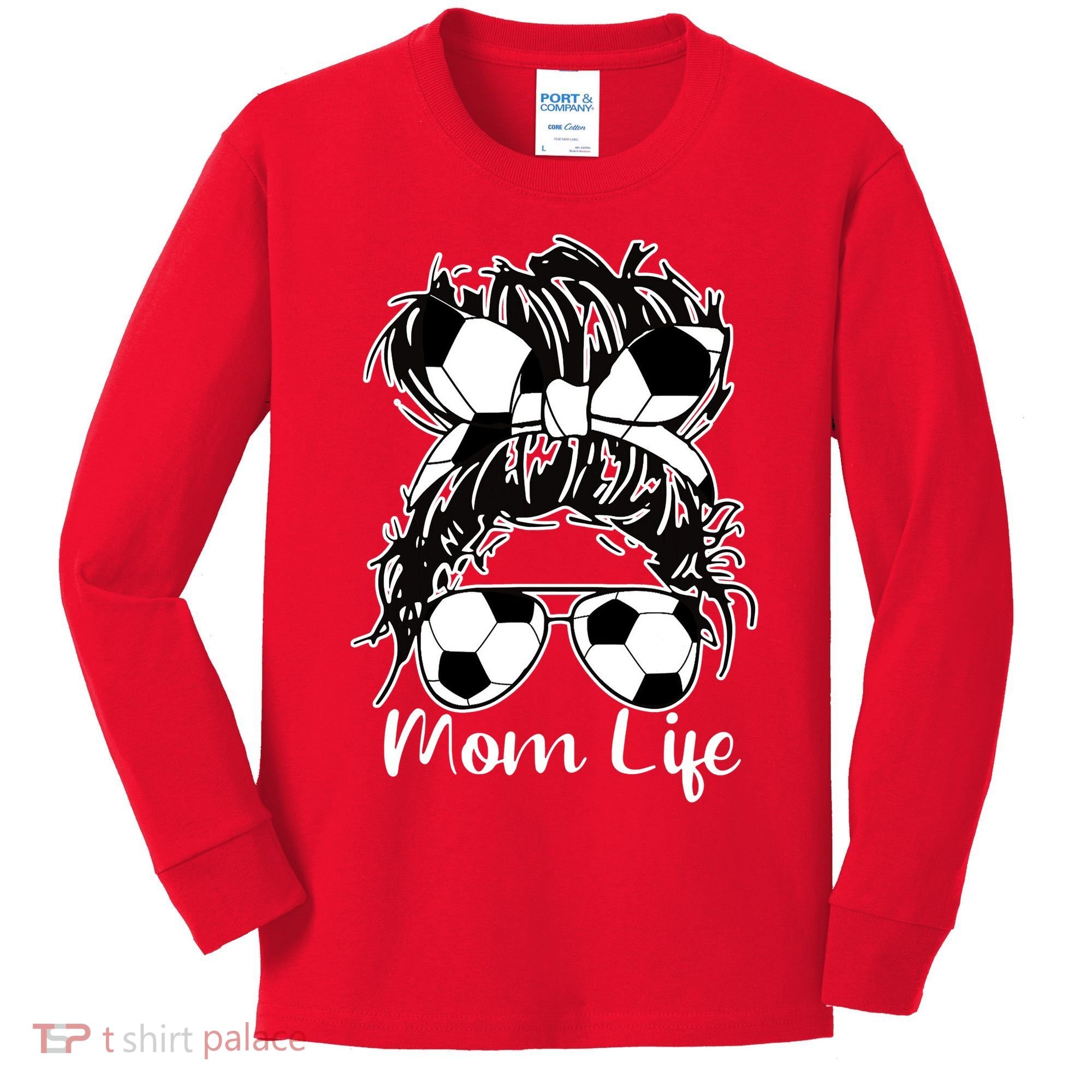 Mom Life Soccer Mom Kids Long Sleeve Shirt