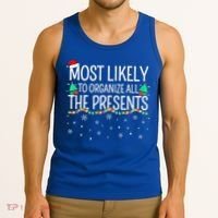 Most Likely To Organize All The Presents Family Christmas Tank Top thumb 3