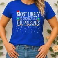 Most Likely To Organize All The Presents Family Christmas Women's T-Shirt thumb 2