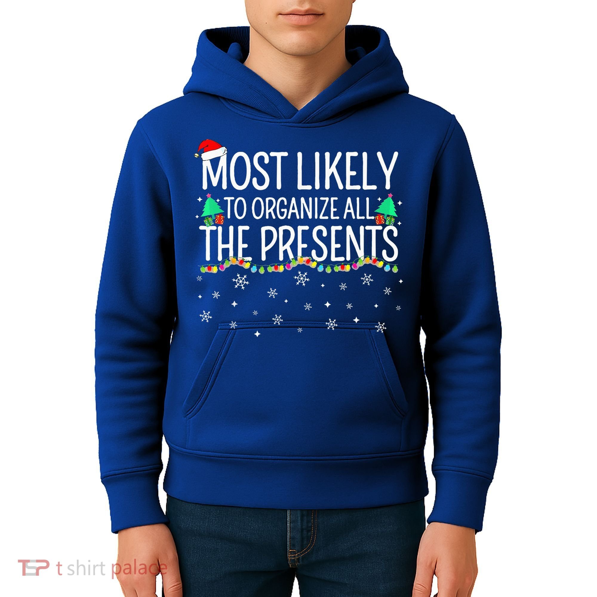 Most Likely To Organize All The Presents Family Christmas Kids Hoodie