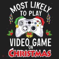 Most Likely To Play Video Games On Christmas Xmas Lights Beanie thumb 2