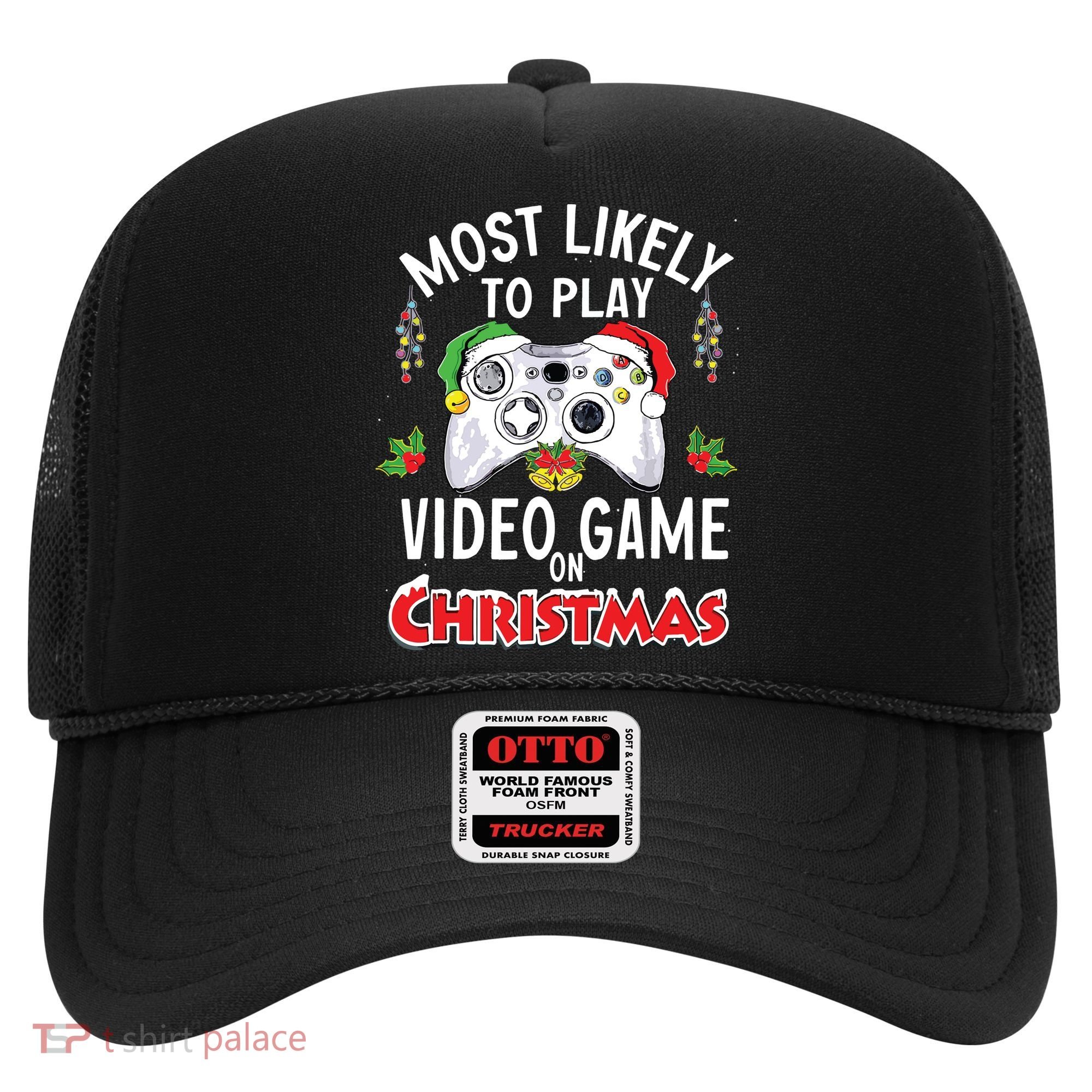 Most Likely To Play Video Games On Christmas Xmas Lights Hat