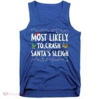 Most Likely To Crash SantaS Sleigh Christmas Matching Gift Tank Top thumb 0