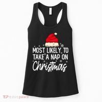 Most Likely To Take A Nap On Christmas Family Christmas Women's Tank Top thumb 0