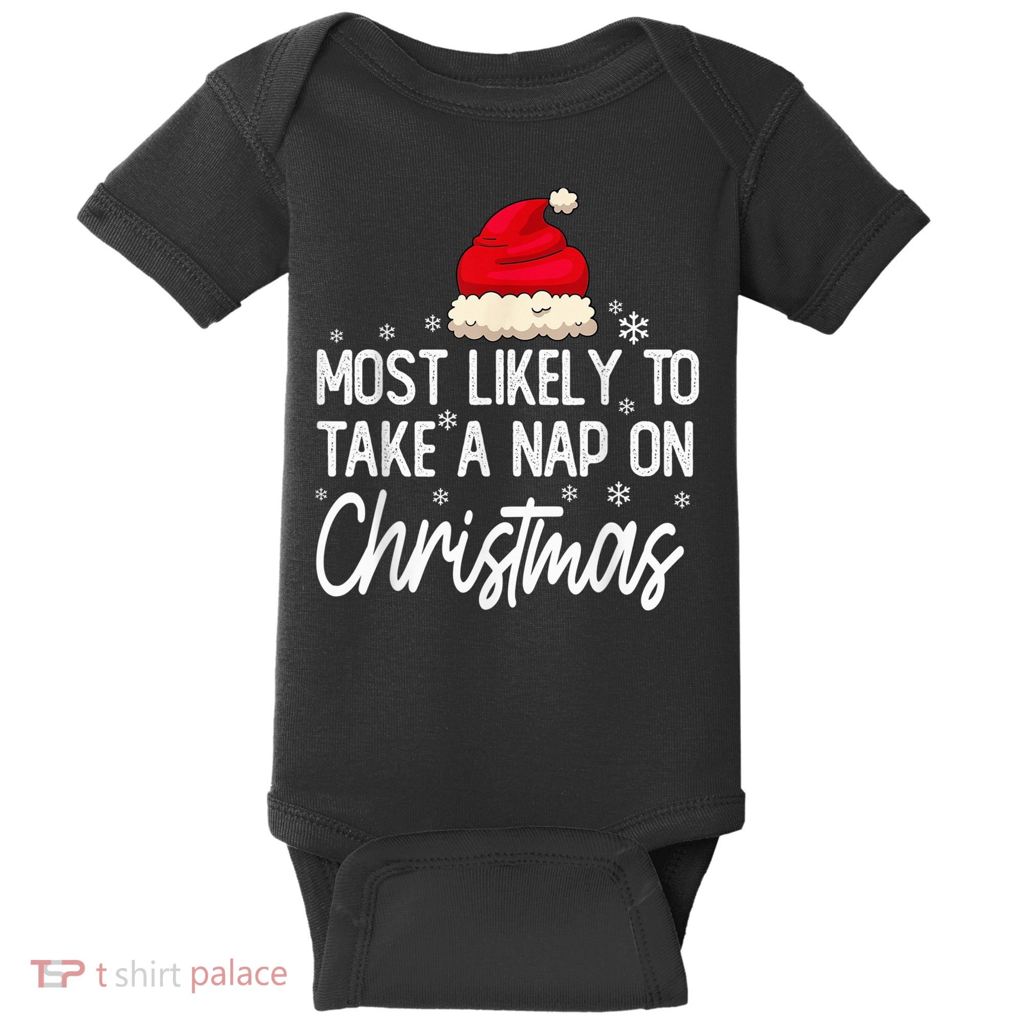 Most Likely To Take A Nap On Christmas Family Christmas Baby Bodysuit