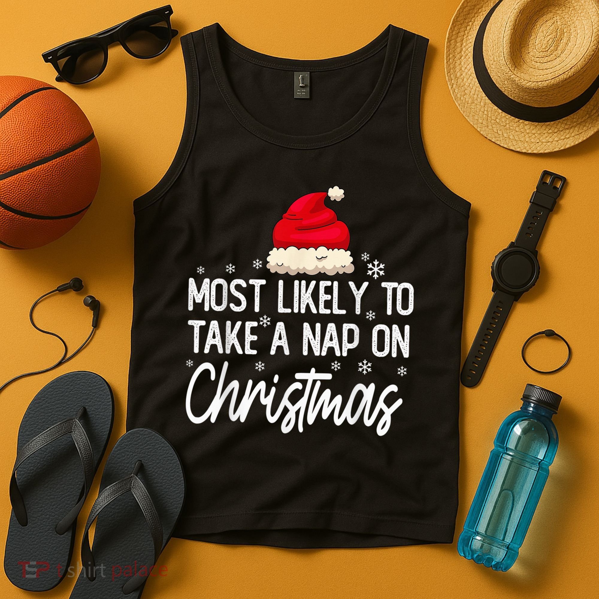Most Likely To Take A Nap On Christmas Family Christmas Tank Top