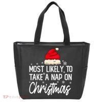 Most Likely To Take A Nap On Christmas Family Christmas Tote Bag thumb 0