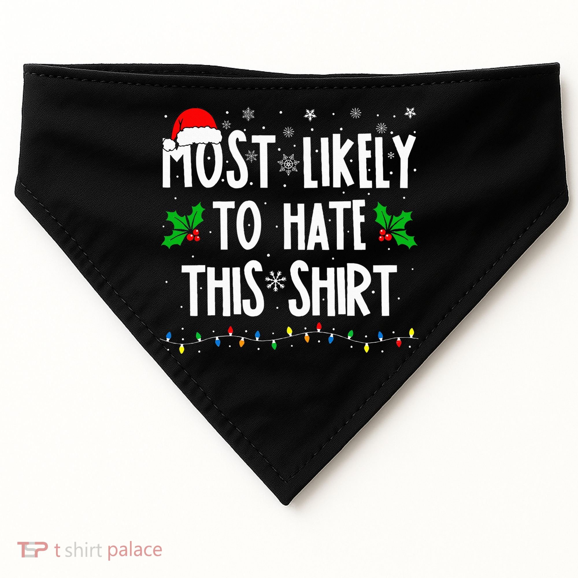 Most Likely To Hate This Family Matching Christmas USA-Made Doggie Bandana