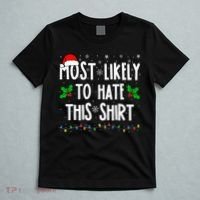Most Likely To Hate This Family Matching Christmas T-Shirt thumb 5