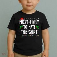 Most Likely To Hate This Family Matching Christmas Toddler T-Shirt thumb 2