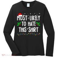 Most Likely To Hate This Family Matching Christmas Women's Long Sleeve Shirt thumb 0