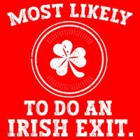 Most Likely To Do An Irish Exit Funny St Patricks Day Santa Hat thumb 1