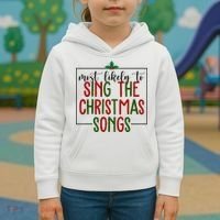 Most Likely To Sing The Christmas Songs Kids Hoodie thumb 3