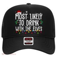 Most Likely To Drink With The Elves Funny Christmas Hat thumb 0