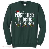 Most Likely To Drink With The Elves Funny Christmas Sweatshirt thumb 0