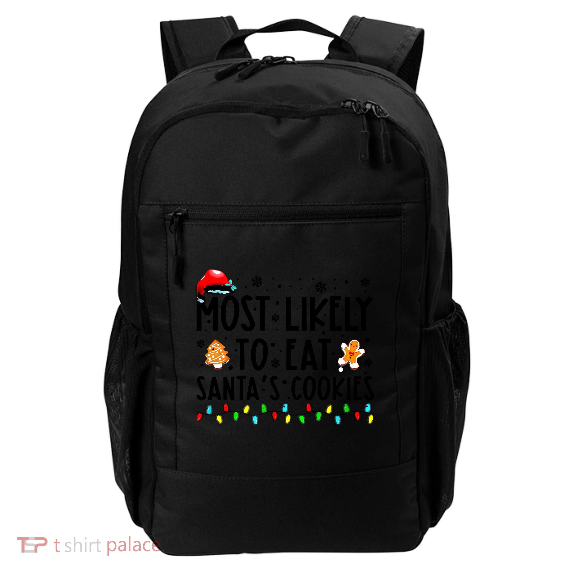 Most Likely To Eat Santas Cookies Family Christmas Matching Backpack