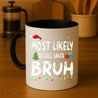 Most Likely To Call Santa Bruh Christmas Matching Family  Coffee Mug thumb 4