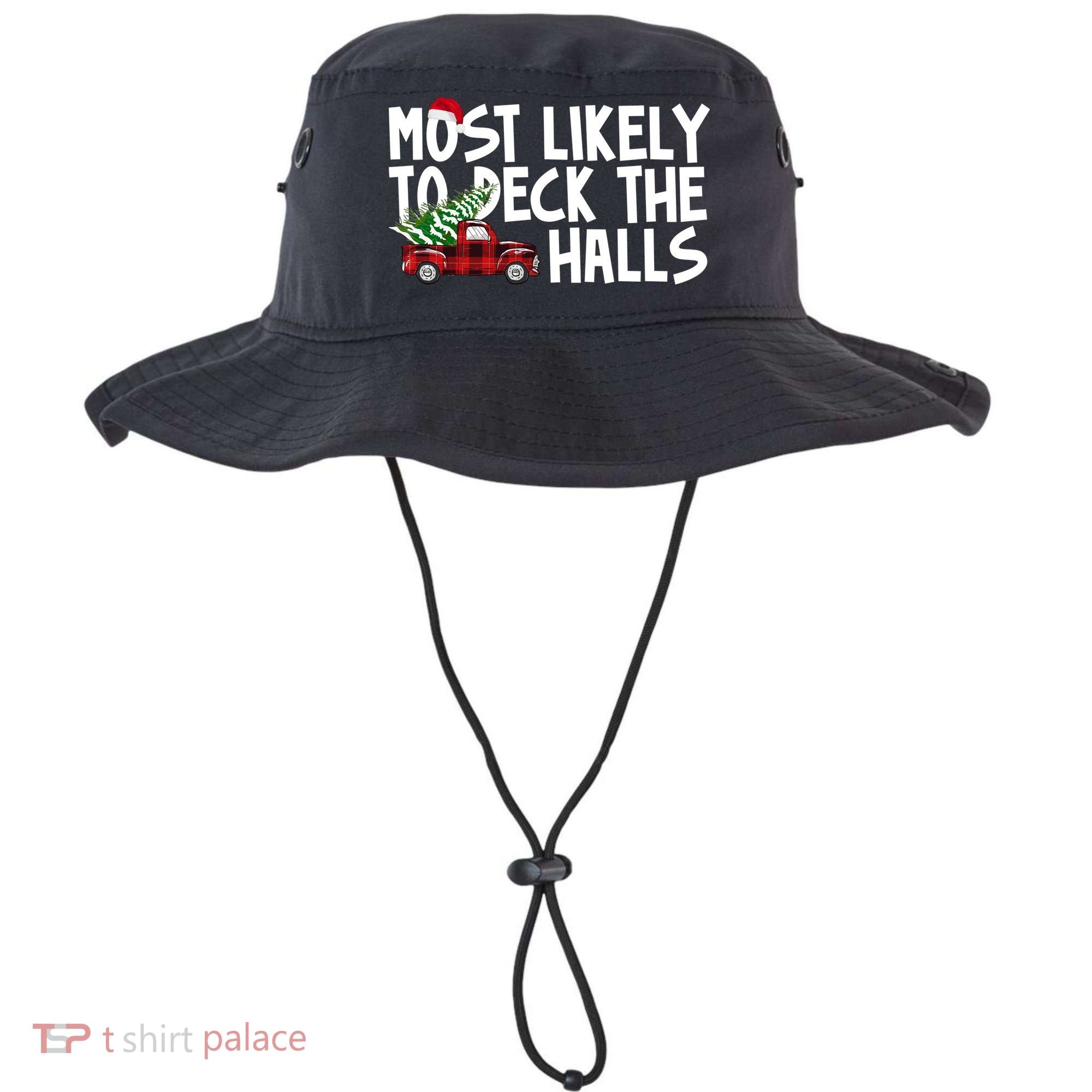 Most Likely To Deck The Halls Christmas Holiday Bucket Hat
