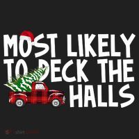 Most Likely To Deck The Halls Christmas Holiday Beanie thumb 2