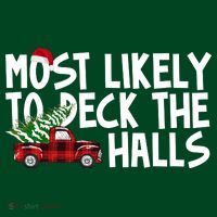 Most Likely To Deck The Halls Christmas Holiday Coaster thumb 2