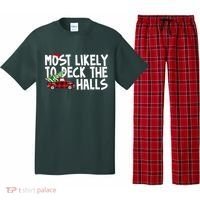 Most Likely To Deck The Halls Christmas Holiday Pajama Set thumb 0