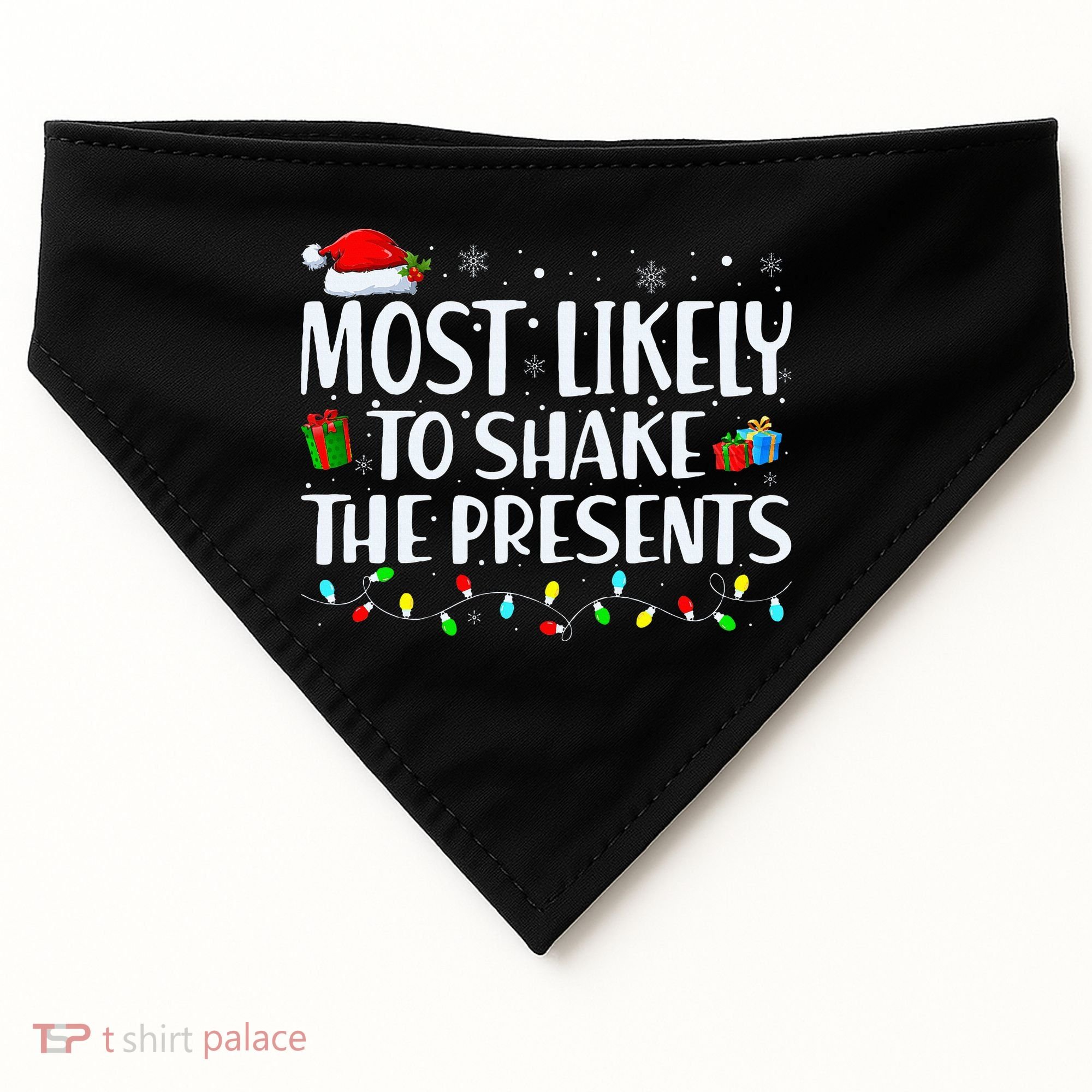 Most Likely To Shake The Presents Family Matching Christmas USA-Made Doggie Bandana