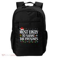 Most Likely To Shake The Presents Family Matching Christmas Backpack thumb 0