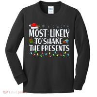 Most Likely To Shake The Presents Family Matching Christmas Kids Long Sleeve Shirt thumb 0