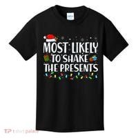 Most Likely To Shake The Presents Family Matching Christmas Kids T-Shirt thumb 0