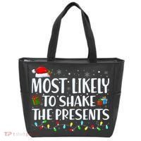 Most Likely To Shake The Presents Family Matching Christmas Tote Bag thumb 0