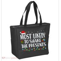 Most Likely To Shake The Presents Family Matching Christmas Tote Bag thumb 2