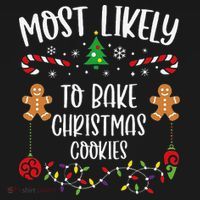 Most Likely To Bake Christmas Cookies Funny Christmas Family Matching Cute Chr Visor thumb 3