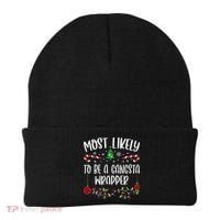 Most Likely To Be A Gangsta Wrapper Funny Christmas Family Matching Cute Chris Beanie thumb 0