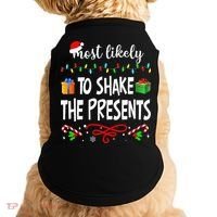 Most Likely To Shake The Presents Family Matching Christmas  Doggie Tank thumb 0