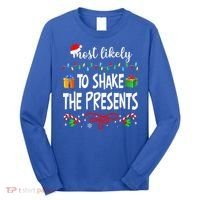 Most Likely To Shake The Presents Family Matching Christmas  Long Sleeve Shirt thumb 0