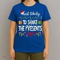 Most Likely To Shake The Presents Family Matching Christmas  T-Shirt thumb 4