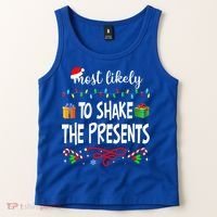 Most Likely To Shake The Presents Family Matching Christmas  Tank Top thumb 2